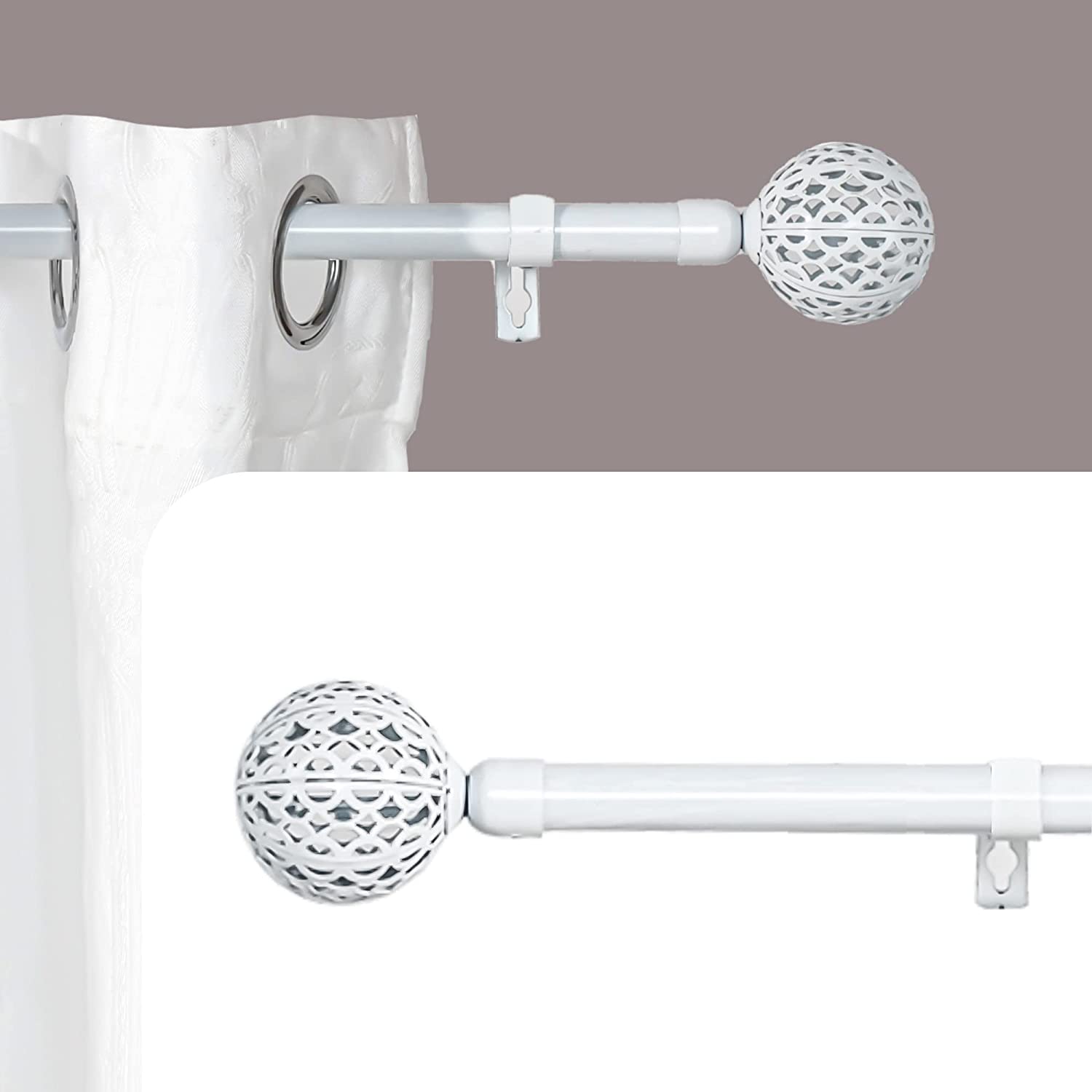 Barra extensible ajustable de aluminio para baño, ropero, armario y cocina.  Fácil montaje