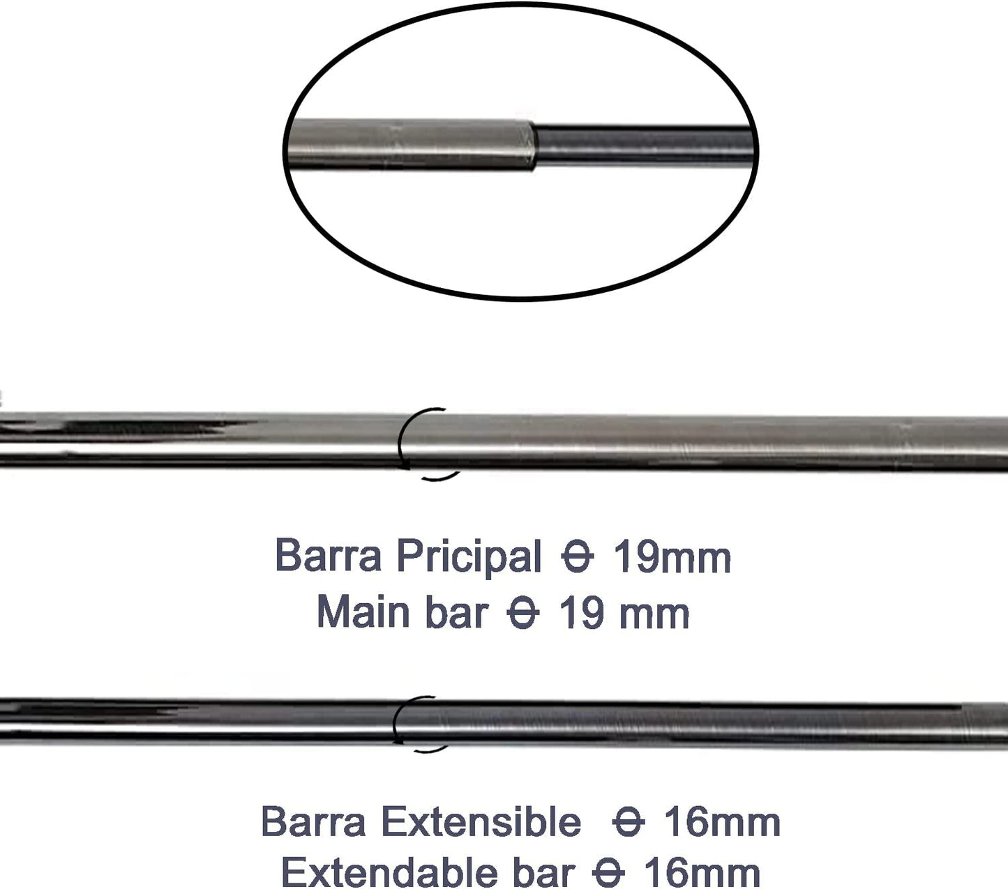 Cortina Extensible con Terminales en Estilo de Piña Redondeado - Barra Cortina Decolativa incluiye Soportes y Anillos