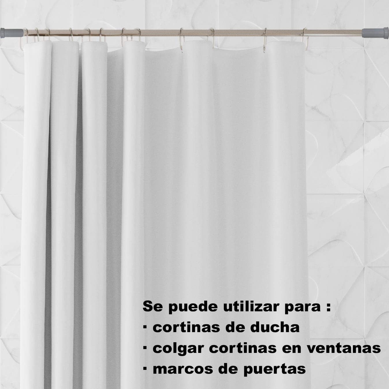 10 barras de cortina sin taladrar, soporte sin taladro  