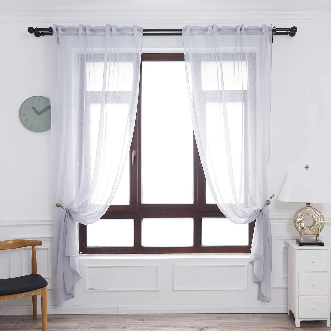 Cortinas Translúcida Fresca Transparente para Sala Cuarto Dormitorio H –  LUNA TEXTIL HOGAR