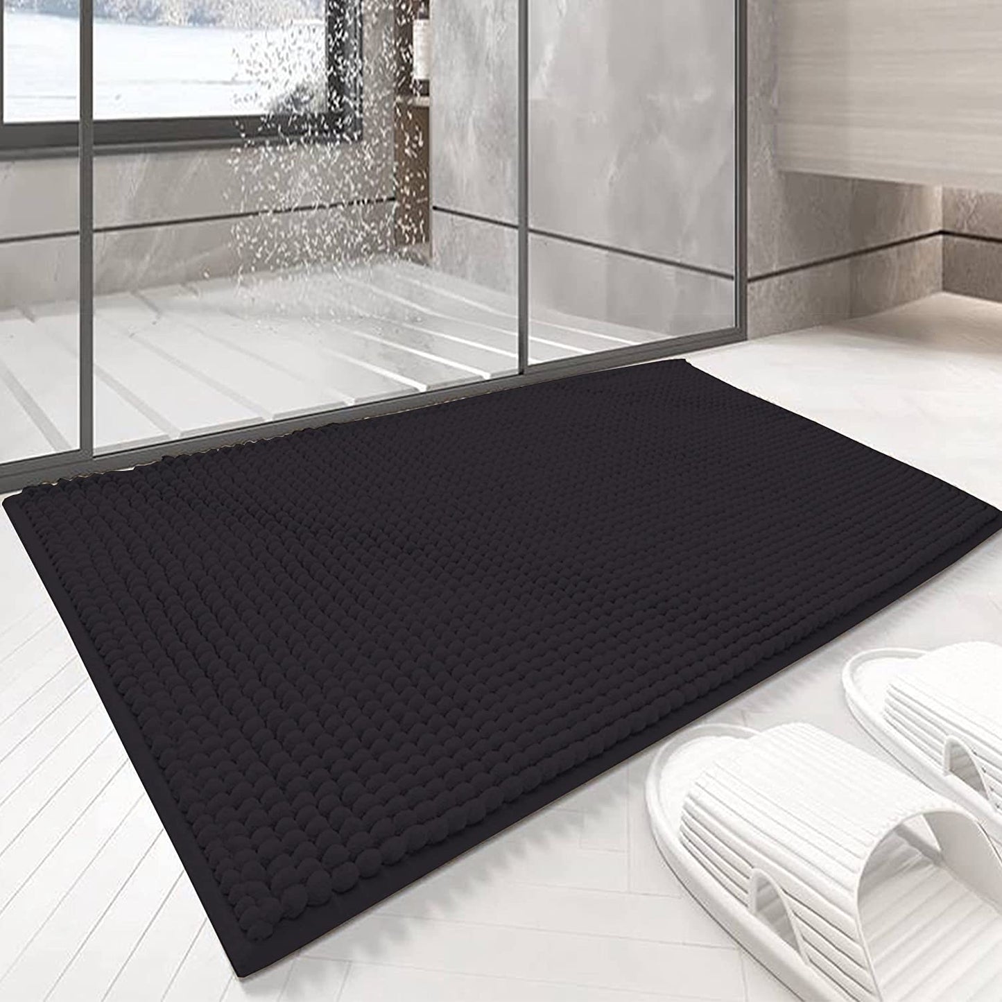 Alfombra De Baño,Cocina,Mascota,Alfombrilla De Baño,Antideslizante,Multifuncional,Felpa Microfibra Chenille,Suave,Cómoda Y Súper Absorbente