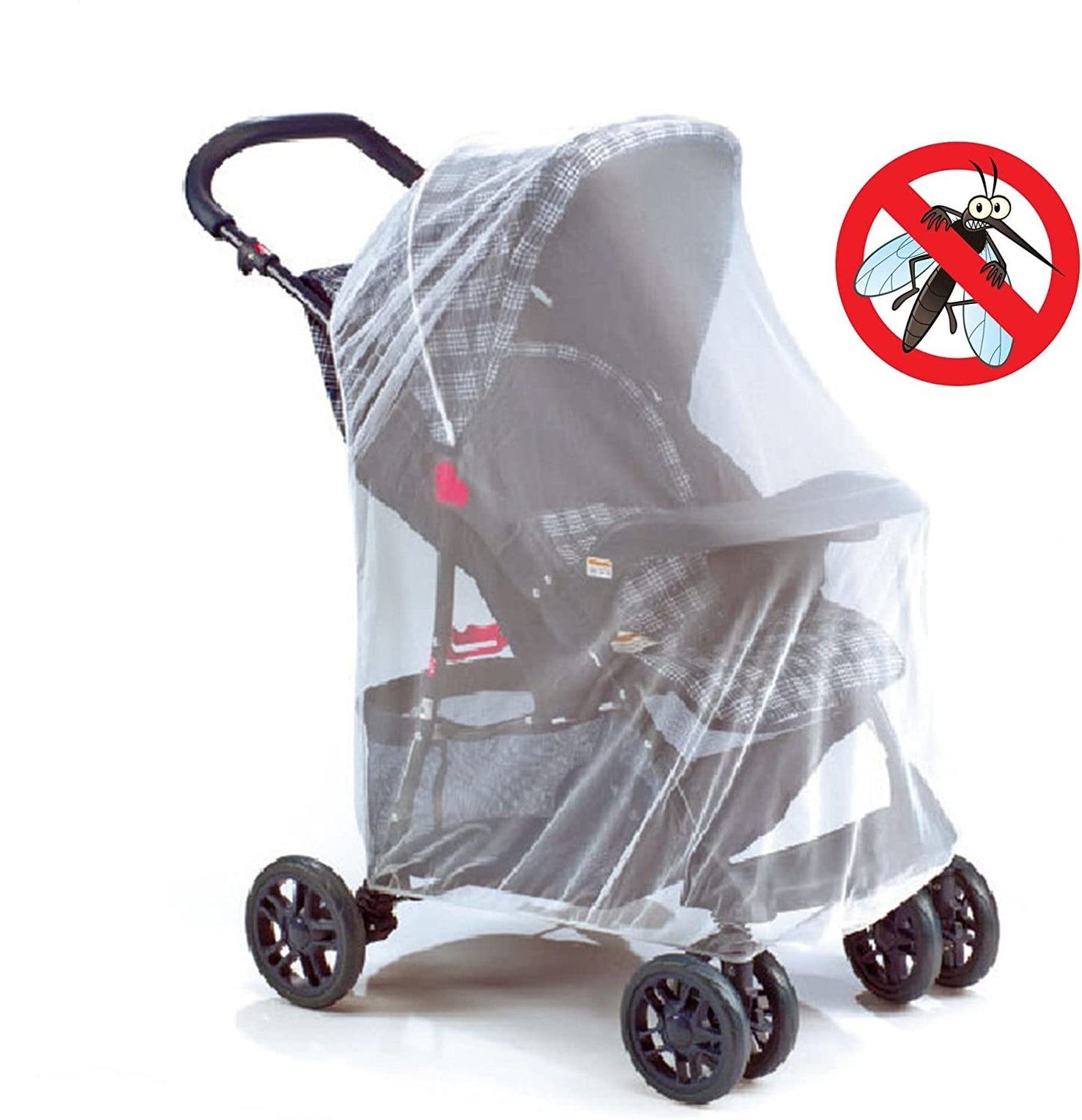 Mosquitera Universal para Cuna, Carrito de bebé y Silla de Paseo Color Blanco para Prevenir Insectos