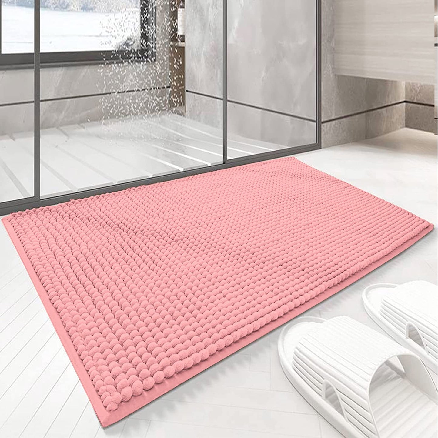 Alfombra De Baño,Cocina,Mascota,Alfombrilla De Baño,Antideslizante,Multifuncional,Felpa Microfibra Chenille,Suave,Cómoda Y Súper Absorbente