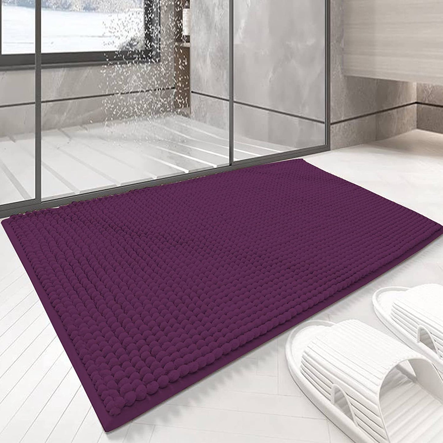 Alfombra De Baño,Cocina,Mascota,Alfombrilla De Baño,Antideslizante,Multifuncional,Felpa Microfibra Chenille,Suave,Cómoda Y Súper Absorbente