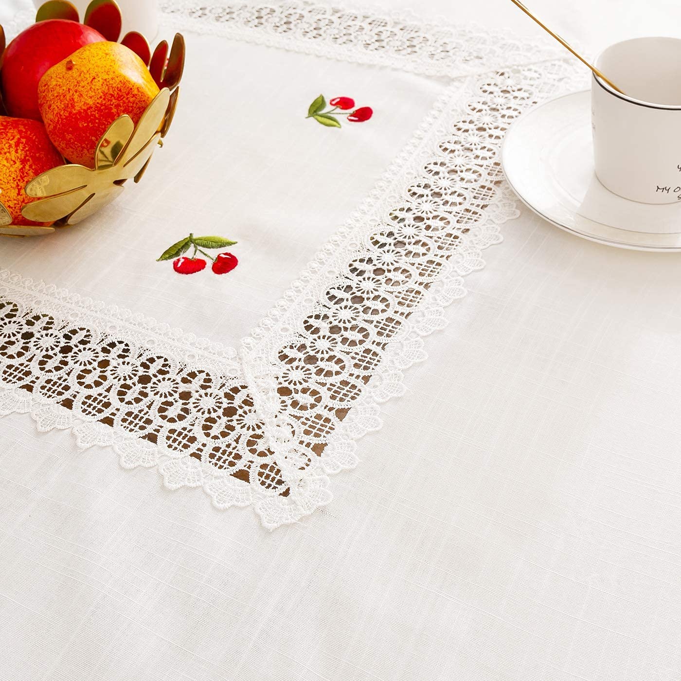  Mantel redondo pesado de 44.1 in, mantel de tela de lino de  algodón, mantel decorativo de color sólido, manteles para mesas redondas,  manteles lavables : Hogar y Cocina