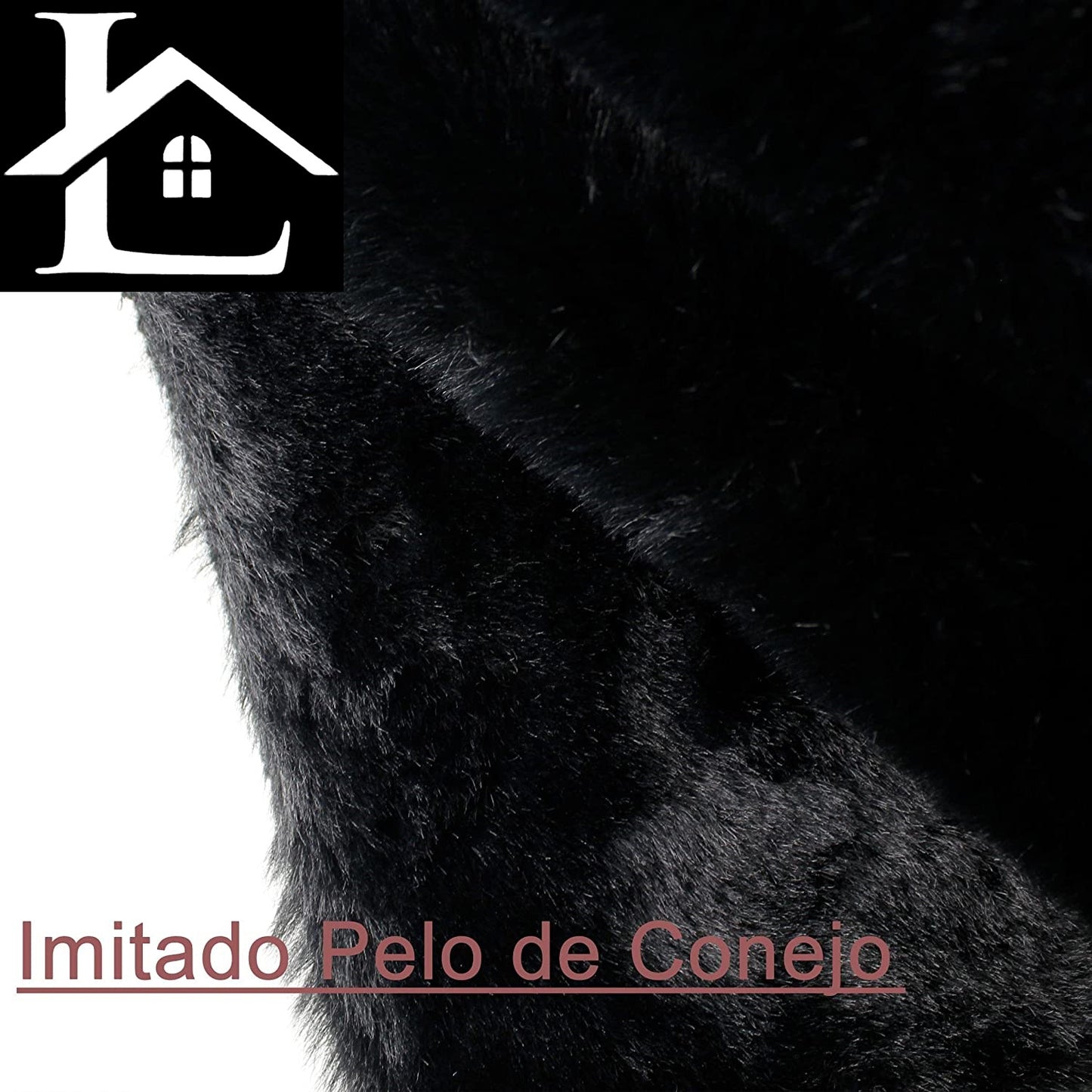 Alfombra De Piel De Conejo Artificial Extra Suave - Alfombra de Pelo para Salón, Habitación, Dormitorio, Forma Rectangular