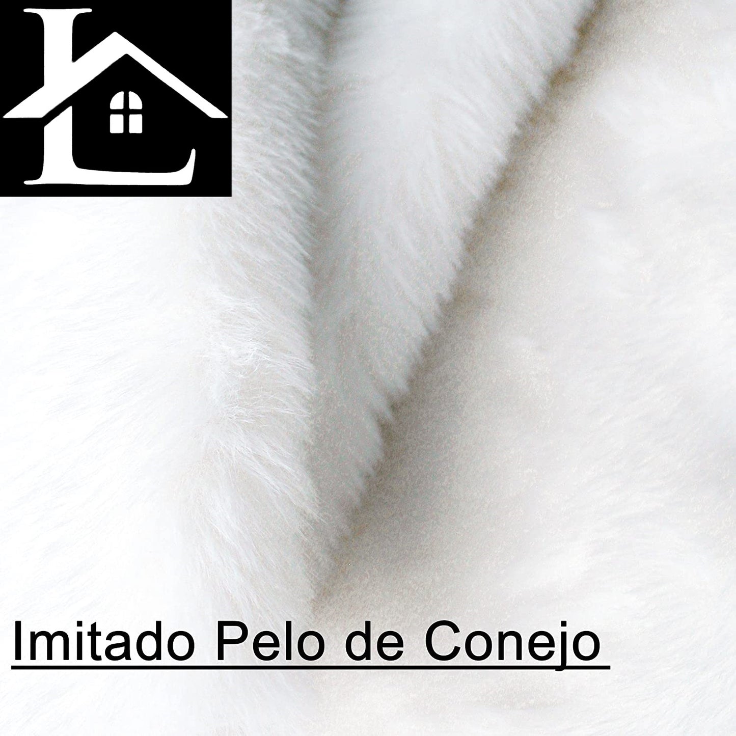 Alfombra De Piel De Conejo Artificial Extra Suave - Alfombra de Pelo para Salón, Habitación, Dormitorio, Forma Rectangular