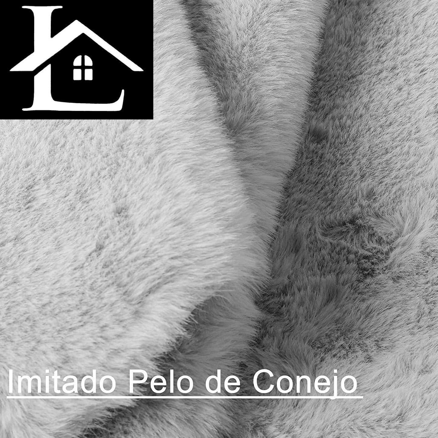 Alfombra De Piel De Conejo Artificial Extra Suave - Alfombra de Pelo para Salón, Habitación, Dormitorio, Forma Irregular