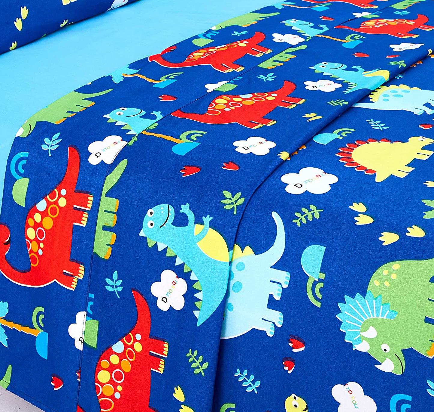 Juego de Sábanas Infantil para Cama 3 Piezas - 1 Sábanas Bajera Ajustable Cama 90cm con Encimera 165x260cm y 1 Funda de Almohada Larga Cama de 90x190-200cm