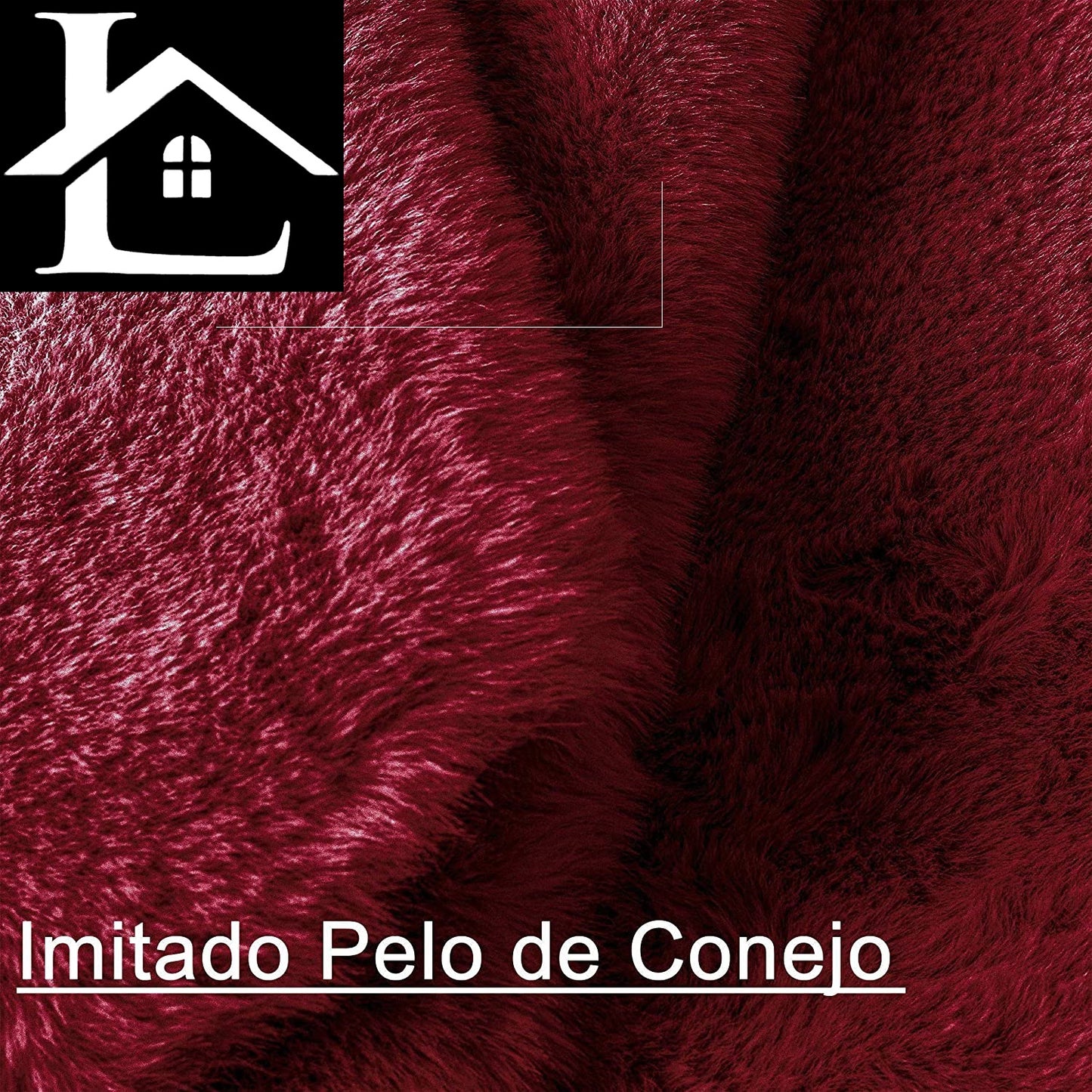 Alfombra De Piel De Conejo Artificial Extra Suave - Alfombra de Pelo para Salón, Habitación, Dormitorio, Forma Irregular