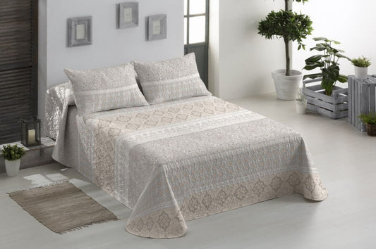 Colcha bouti Narni alta calidad 100% poliéster con cojín decorativo. Colcha para cama perfecta para la temporada de primavera-verano.